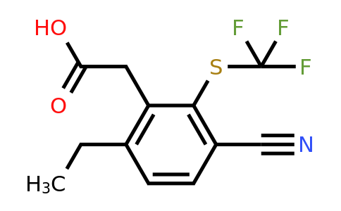 1807305-80-1 | 3-Cyano-6-ethyl-2-(trifluoromethylthio)phenylacetic acid