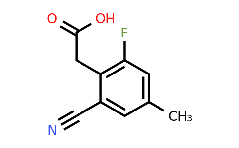 1807306-21-3 | 2-Cyano-6-fluoro-4-methylphenylacetic acid