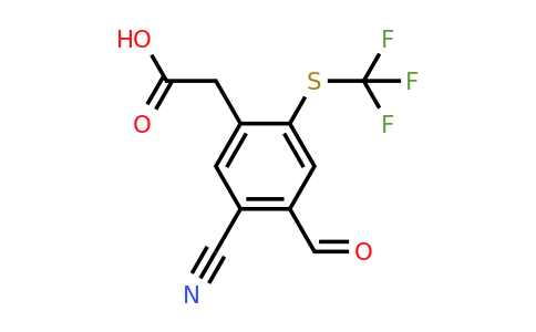 1807306-41-7 | 5-Cyano-4-formyl-2-(trifluoromethylthio)phenylacetic acid