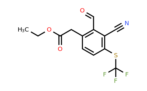 1807306-45-1 | Ethyl 3-cyano-2-formyl-4-(trifluoromethylthio)phenylacetate