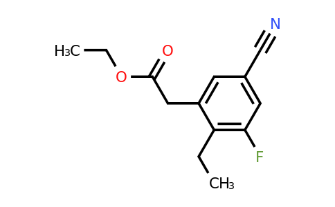 1807307-86-3 | Ethyl 5-cyano-3-fluoro-2-ethylphenylacetate