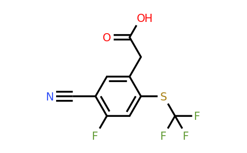 1807308-06-0 | 5-Cyano-4-fluoro-2-(trifluoromethylthio)phenylacetic acid