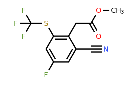 1807308-18-4 | Methyl 2-cyano-4-fluoro-6-(trifluoromethylthio)phenylacetate