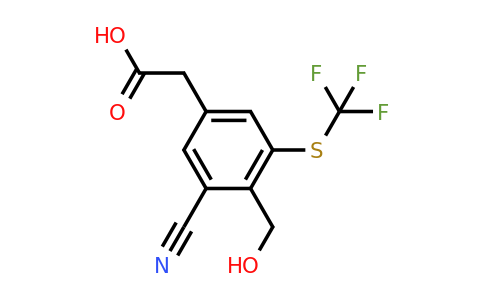 1807308-50-4 | 3-Cyano-4-hydroxymethyl-5-(trifluoromethylthio)phenylacetic acid