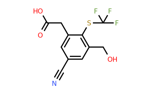 1807308-52-6 | 5-Cyano-3-hydroxymethyl-2-(trifluoromethylthio)phenylacetic acid