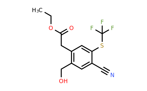 1807308-56-0 | Ethyl 4-cyano-2-hydroxymethyl-5-(trifluoromethylthio)phenylacetate