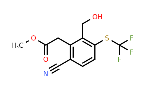 1807308-60-6 | Methyl 6-cyano-2-hydroxymethyl-3-(trifluoromethylthio)phenylacetate