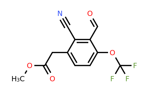 1807308-74-2 | Methyl 2-cyano-3-formyl-4-(trifluoromethoxy)phenylacetate