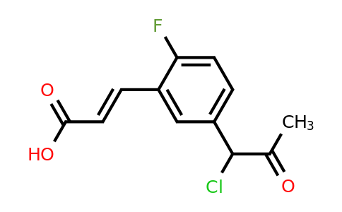 1807334-89-9 | 5-(1-Chloro-2-oxopropyl)-2-fluorocinnamic acid
