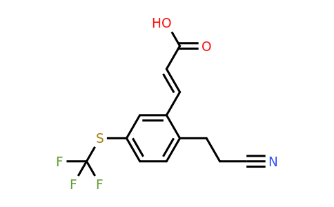1807384-14-0 | 2-(2-Cyanoethyl)-5-(trifluoromethylthio)cinnamic acid