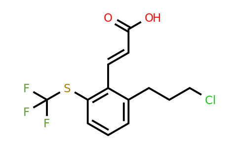 1807384-15-1 | 2-(3-Chloropropyl)-6-(trifluoromethylthio)cinnamic acid
