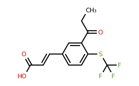 1807384-16-2 | 3-Propionyl-4-(trifluoromethylthio)cinnamic acid
