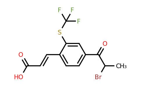 1807384-17-3 | 4-(2-Bromopropanoyl)-2-(trifluoromethylthio)cinnamic acid