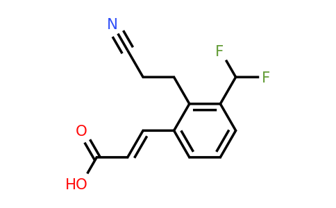 1807385-00-7 | 2-(2-Cyanoethyl)-3-(difluoromethyl)cinnamic acid