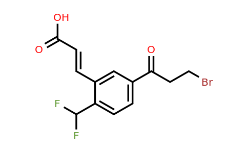 1807387-40-1 | 5-(3-Bromopropanoyl)-2-(difluoromethyl)cinnamic acid