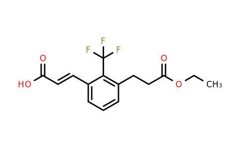1807387-98-9 | 3-(3-Ethoxy-3-oxopropyl)-2-(trifluoromethyl)cinnamic acid