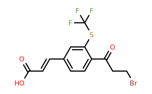 1807388-92-6 | 4-(3-Bromopropanoyl)-3-(trifluoromethylthio)cinnamic acid