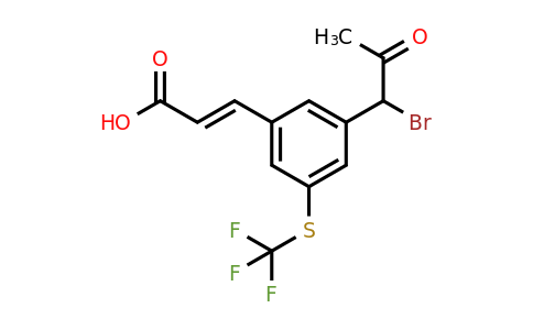 1807389-10-1 | 3-(1-Bromo-2-oxopropyl)-5-(trifluoromethylthio)cinnamic acid