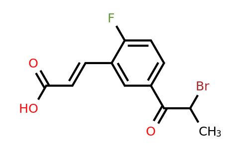 1807390-13-1 | 5-(2-Bromopropanoyl)-2-fluorocinnamic acid