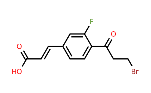 1807390-18-6 | 4-(3-Bromopropanoyl)-3-fluorocinnamic acid