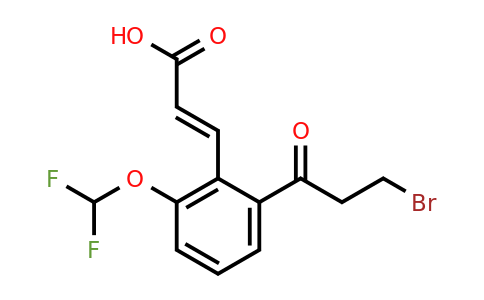 1807391-83-8 | 2-(3-Bromopropanoyl)-6-(difluoromethoxy)cinnamic acid