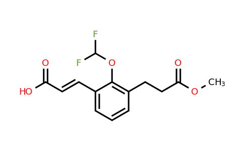 1807392-51-3 | 2-(Difluoromethoxy)-3-(3-methoxy-3-oxopropyl)cinnamic acid