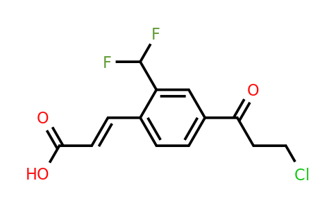 1807392-73-9 | 4-(3-Chloropropanoyl)-2-(difluoromethyl)cinnamic acid