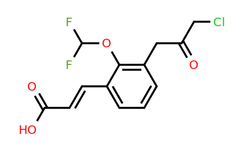 1807392-95-5 | 3-(3-Chloro-2-oxopropyl)-2-(difluoromethoxy)cinnamic acid