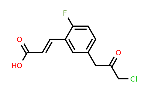1807393-53-8 | 5-(3-Chloro-2-oxopropyl)-2-fluorocinnamic acid