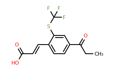 1807393-62-9 | 4-Propionyl-2-(trifluoromethylthio)cinnamic acid