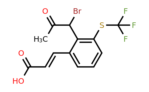 1807393-82-3 | 2-(1-Bromo-2-oxopropyl)-3-(trifluoromethylthio)cinnamic acid