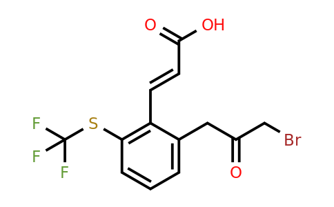 1807393-91-4 | 2-(3-Bromo-2-oxopropyl)-6-(trifluoromethylthio)cinnamic acid
