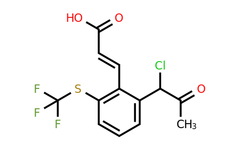 1807393-94-7 | 2-(1-Chloro-2-oxopropyl)-6-(trifluoromethylthio)cinnamic acid