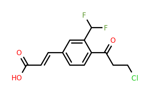 1807396-88-8 | 4-(3-Chloropropanoyl)-3-(difluoromethyl)cinnamic acid