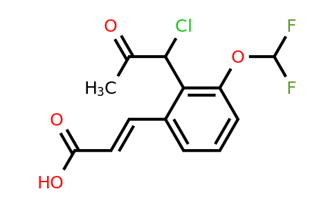 1807397-89-2 | 2-(1-Chloro-2-oxopropyl)-3-(difluoromethoxy)cinnamic acid