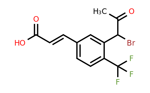 1807399-70-7 | 3-(1-Bromo-2-oxopropyl)-4-(trifluoromethyl)cinnamic acid