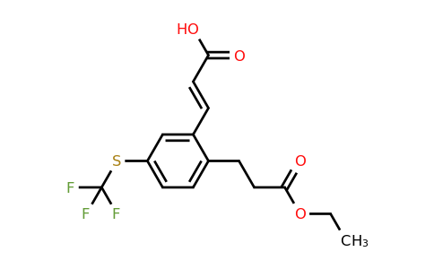 1807399-76-3 | 2-(3-Ethoxy-3-oxopropyl)-5-(trifluoromethylthio)cinnamic acid