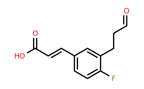 1807399-89-8 | 4-Fluoro-3-(3-oxopropyl)cinnamic acid