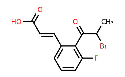 1807399-92-3 | 2-(2-Bromopropanoyl)-3-fluorocinnamic acid