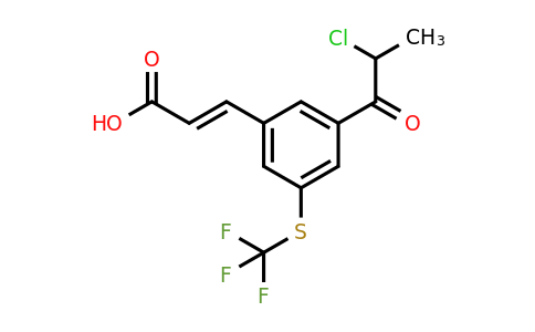 1807401-37-1 | 3-(2-Chloropropanoyl)-5-(trifluoromethylthio)cinnamic acid