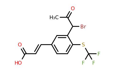 1807401-41-7 | 3-(1-Bromo-2-oxopropyl)-4-(trifluoromethylthio)cinnamic acid