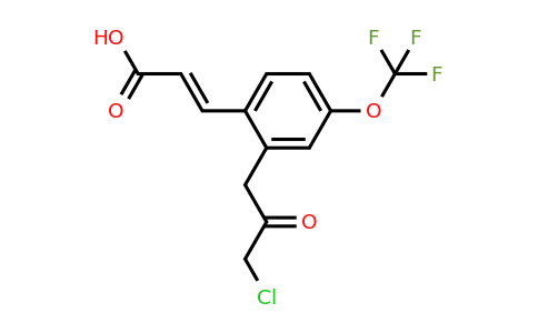 1807401-45-1 | 2-(3-Chloro-2-oxopropyl)-4-(trifluoromethoxy)cinnamic acid
