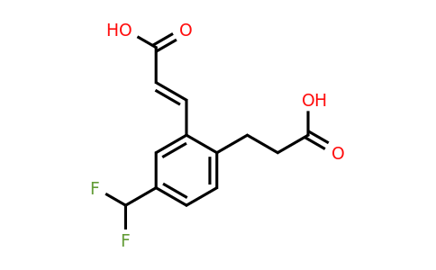 1807401-57-5 | 2-(2-Carboxyethyl)-5-(difluoromethyl)cinnamic acid