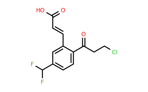 1807402-02-3 | 2-(3-Chloropropanoyl)-5-(difluoromethyl)cinnamic acid