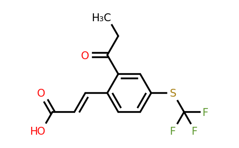 1807402-12-5 | 2-Propionyl-4-(trifluoromethylthio)cinnamic acid