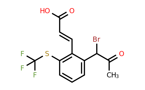 1807402-38-5 | 2-(1-Bromo-2-oxopropyl)-6-(trifluoromethylthio)cinnamic acid
