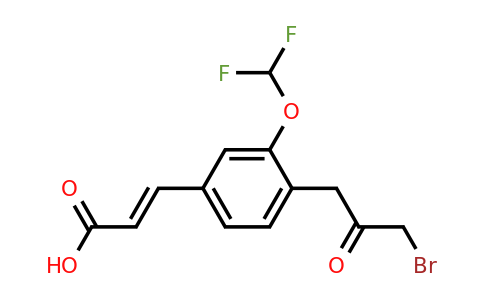 1807402-87-4 | 4-(3-Bromo-2-oxopropyl)-3-(difluoromethoxy)cinnamic acid