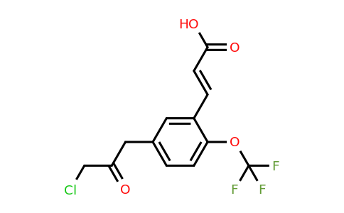 1807404-43-8 | 5-(3-Chloro-2-oxopropyl)-2-(trifluoromethoxy)cinnamic acid