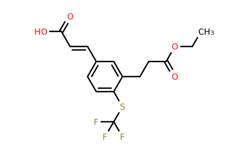 1807404-56-3 | 3-(3-Ethoxy-3-oxopropyl)-4-(trifluoromethylthio)cinnamic acid