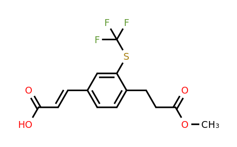 1807404-66-5 | 4-(3-Methoxy-3-oxopropyl)-3-(trifluoromethylthio)cinnamic acid